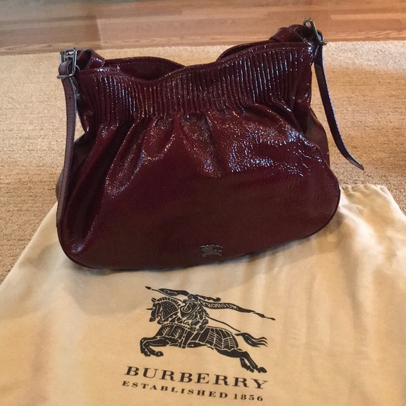 burberry bag maroon